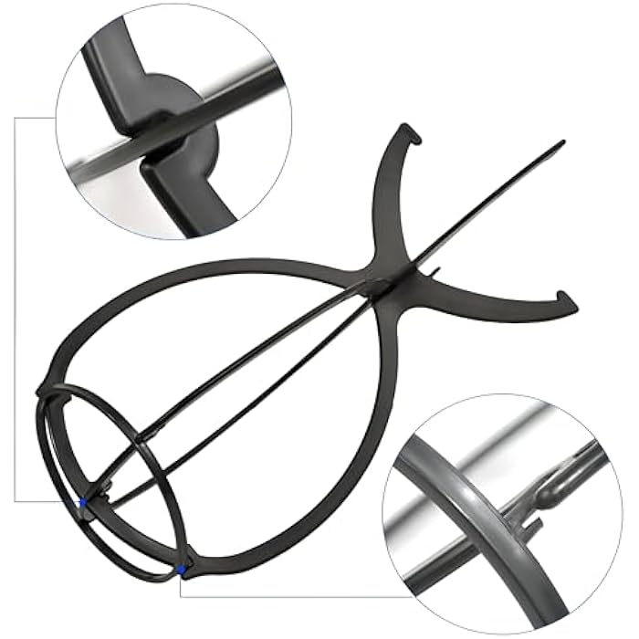 Head Stand - Compact wig head stand for portable use, foldable design, and sturdy plastic construction, ideal for salons, travel, on-site wig fittings, and quick setup. (5PCS) - Image 4